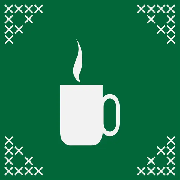 Taza de café icono web — Vector de stock