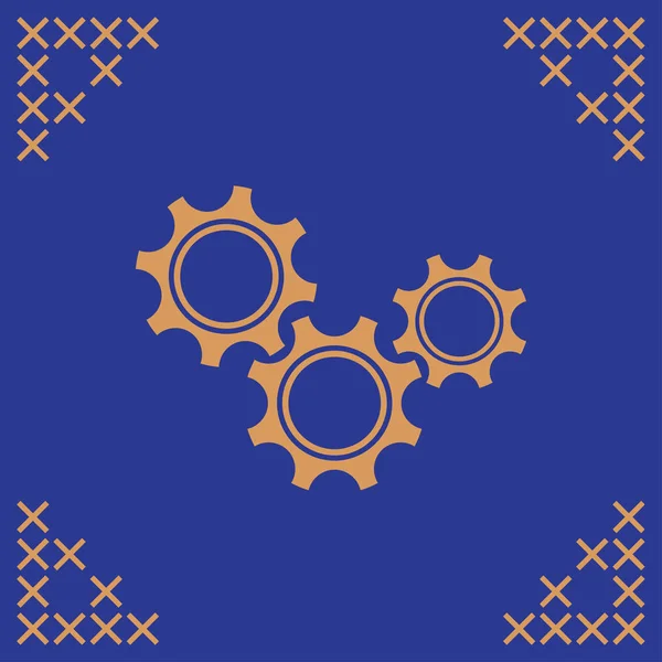 Передачи, шестерни, иконка зубчатых колес — стоковый вектор