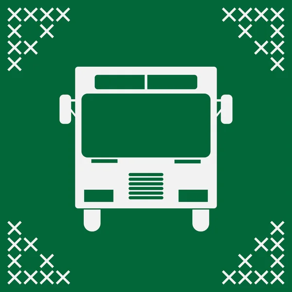 Autobus wektor, ilustracja logo stałe — Wektor stockowy