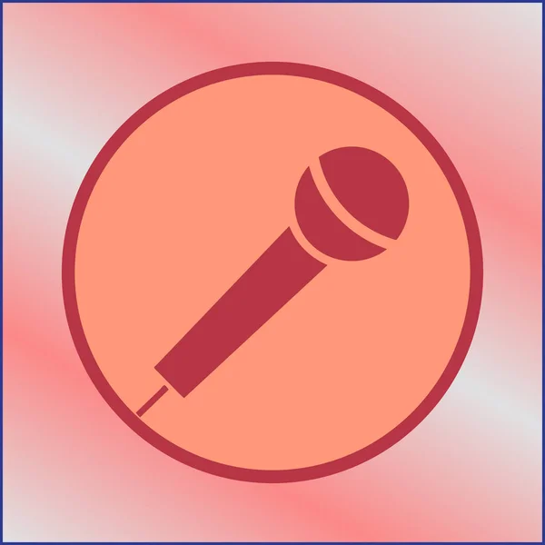 Mikrofon ikona vektor, hlasový záznamník, rozhovor — Stockový vektor