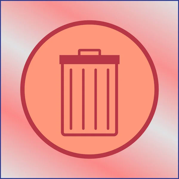 Иконка мусорного бака изолирована. Векторная иллюстрация . — стоковый вектор