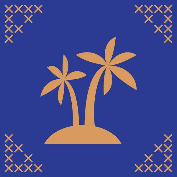 Symbol för island. Web-ikonen — Stock vektor