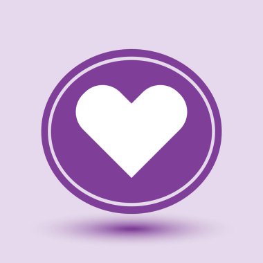 Kalp vektör simgesi, aşk sembolü. Sevgililer günü işareti