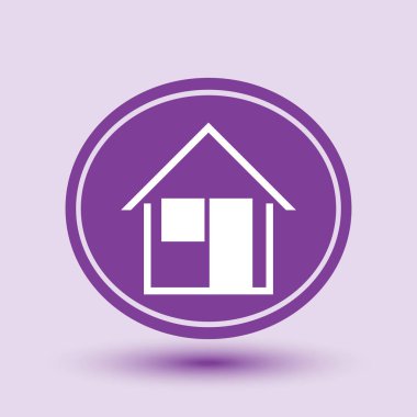 Ev simgesini vektör. Ev. Girin, kavram hoş geldiniz.