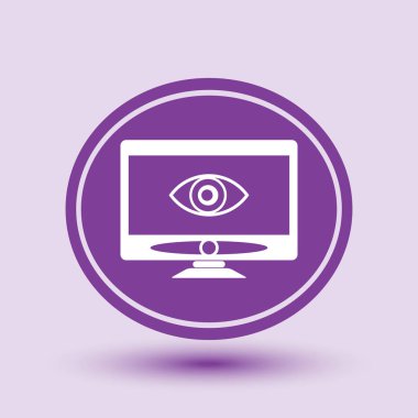 monitör simgesini. hisse senedi vektör çizim eps10