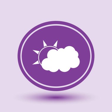 Güneş bulut web simgesi.