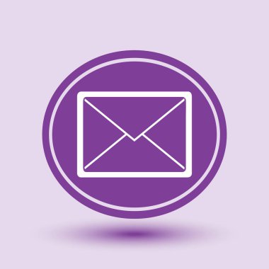 Posta simgesi, vektör illüstrasyonu. düz tasarım biçimi