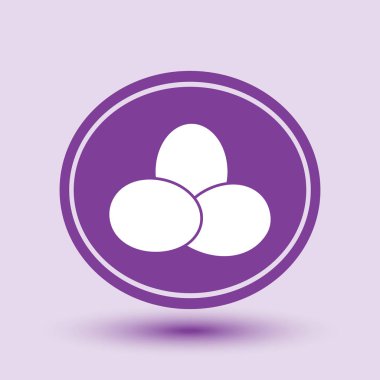 yumurta simge vektör, katı illüstrasyon