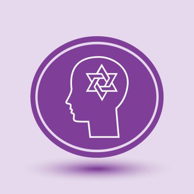 Erkek baş resim vektör simgesi