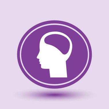 Erkek baş resim vektör simgesi