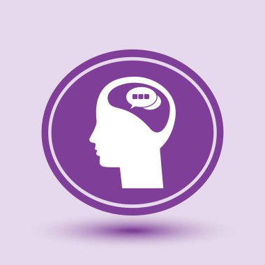 Erkek baş resim vektör simgesi