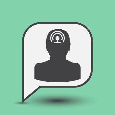 Ekibimizi insan kafası. vektör simgesi