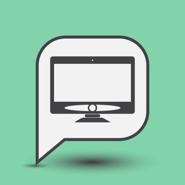 monitör simgesini. hisse senedi vektör çizim eps10