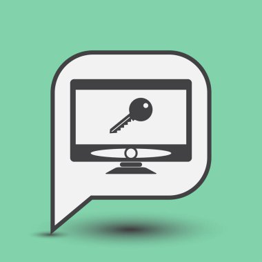 monitör simgesini. hisse senedi vektör çizim eps10