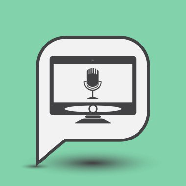 monitör simgesini. hisse senedi vektör çizim eps10