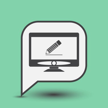 monitör simgesini. hisse senedi vektör çizim eps10