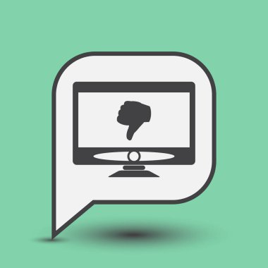 monitör simgesini. hisse senedi vektör çizim eps10