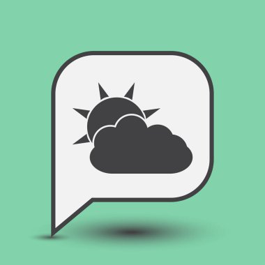 Güneş bulut web simgesi.