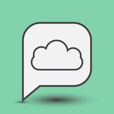 Bulut web simge vektör.