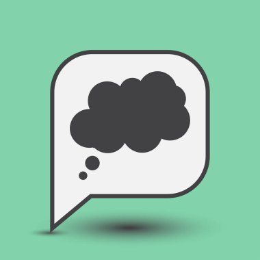 Bulut simge düz vektör.