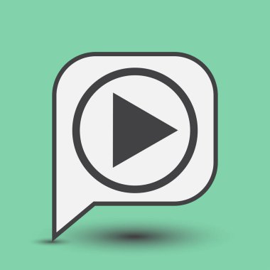 Çal düğmesi simgesi. vektör illüstrasyonu