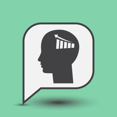 Erkek baş resim vektör simgesi