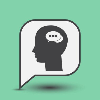 Erkek baş resim vektör simgesi