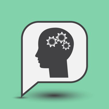 Erkek baş resim vektör simgesi