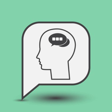 Erkek baş resim vektör simgesi