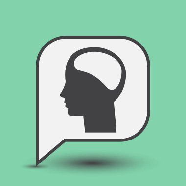 Erkek baş resim vektör simgesi