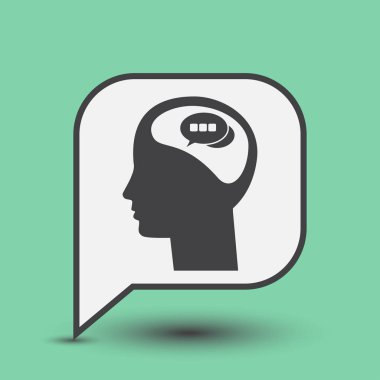 Erkek baş resim vektör simgesi