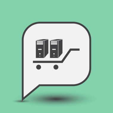 Tasarım simgesi bilgisayarın alışveriş, illüstrasyon vektör