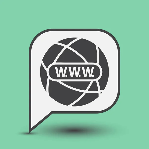 World Wide Web. Icona del vettore — Vettoriale Stock