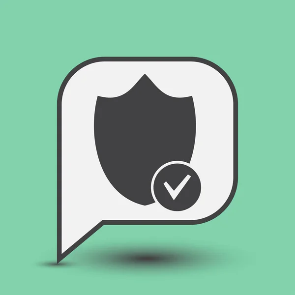 Shield protection web icon — Stock Vector