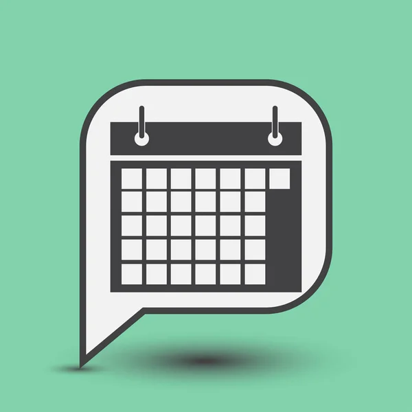 Calendar icon, vector illustration. Flat design style — Stock Vector