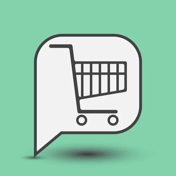 Carro de compras icono web — Vector de stock