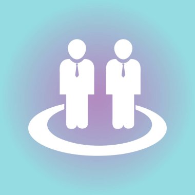 İnsanlar web tasarım simgesi. Düz tasarım stili