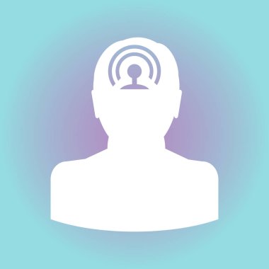 Ekibimizi insan kafası. vektör simgesi