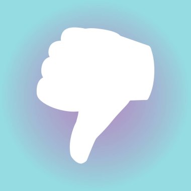 vektör el başparmak aşağı simgesi