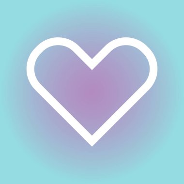 Kalp vektör simgesi, aşk sembolü. Sevgililer günü işareti