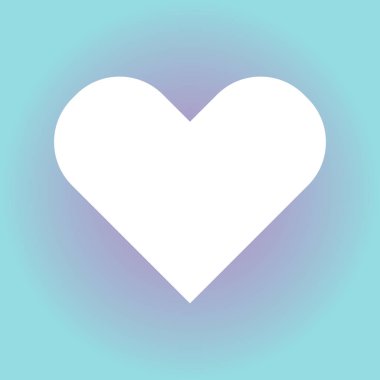 Kalp vektör simgesi, aşk sembolü. Sevgililer günü işareti