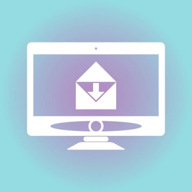 monitör simgesini. hisse senedi vektör çizim eps10