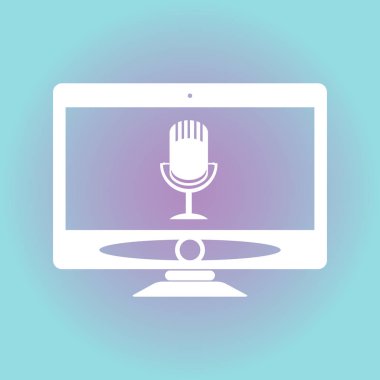 monitör simgesini. hisse senedi vektör çizim eps10