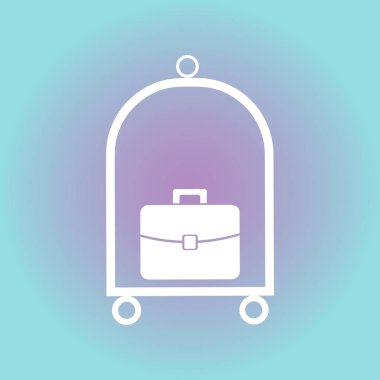 Bagaj web vektör simgesi
