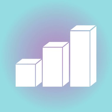 Trendy düz stil grafik simgesini. Web sitesi tasarımı, logo, app, kullanıcı arabirimi için grafik bar sembolü. Vektör çizim, Eps10.