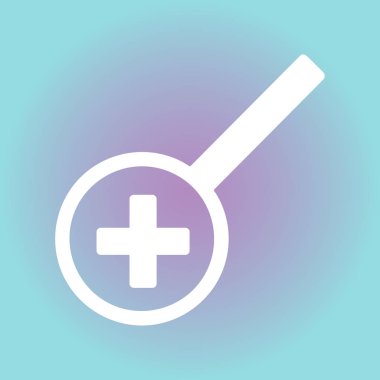 Büyüteç simgesini. Düz tasarım stili