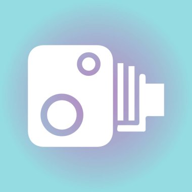 Video kamera simge vektör. Web tasarım stili