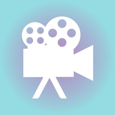 Video kamera simge vektör. Web tasarım stili