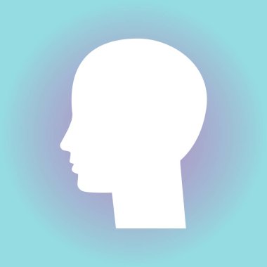 İnsan baş vektör simgesi