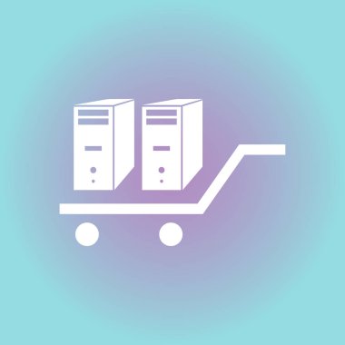 Tasarım simgesi bilgisayarın alışveriş, illüstrasyon vektör